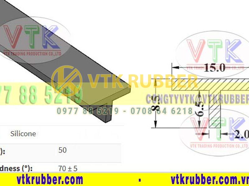 Nơi bán gioăng silicon chịu nhiệt chữ T Bà Rịa-Vũng Tàu