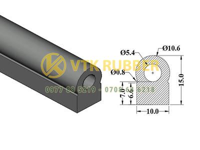 Công ty bán gioăng silicon cao su chữ D 10x15mm ở Vĩnh Phúc