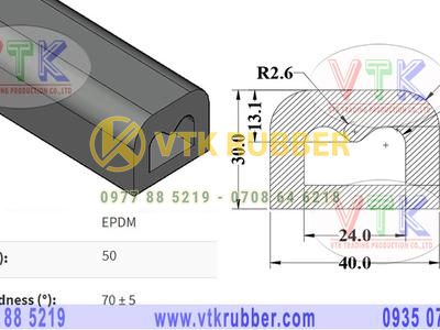 Gioăng cao su chịu dầu chữ D ở Vĩnh Phúc