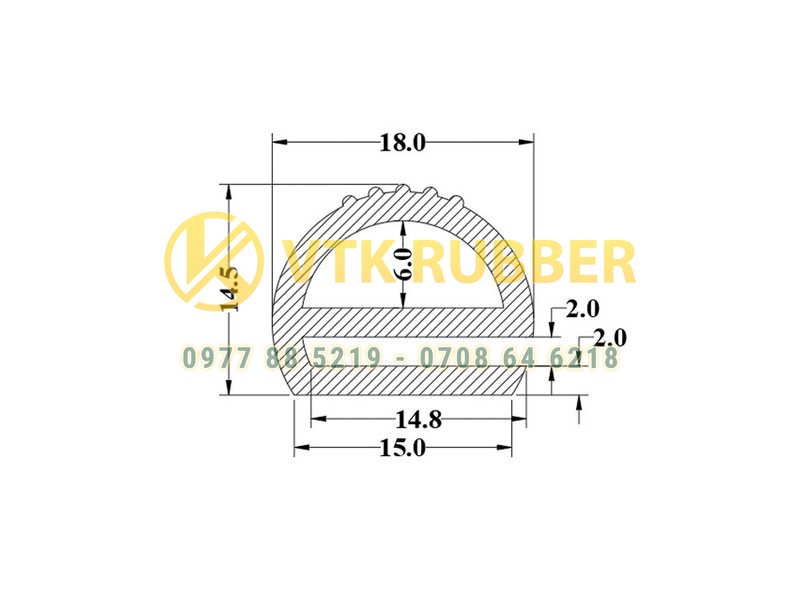 Ron silicon chữ E 18x14.5x2