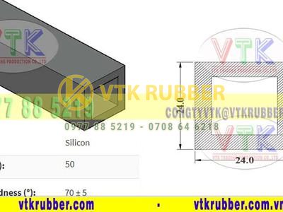 Sản xuất gioăng silicon chịu nhiệt tiết diện vuông ở Đà Nẵng