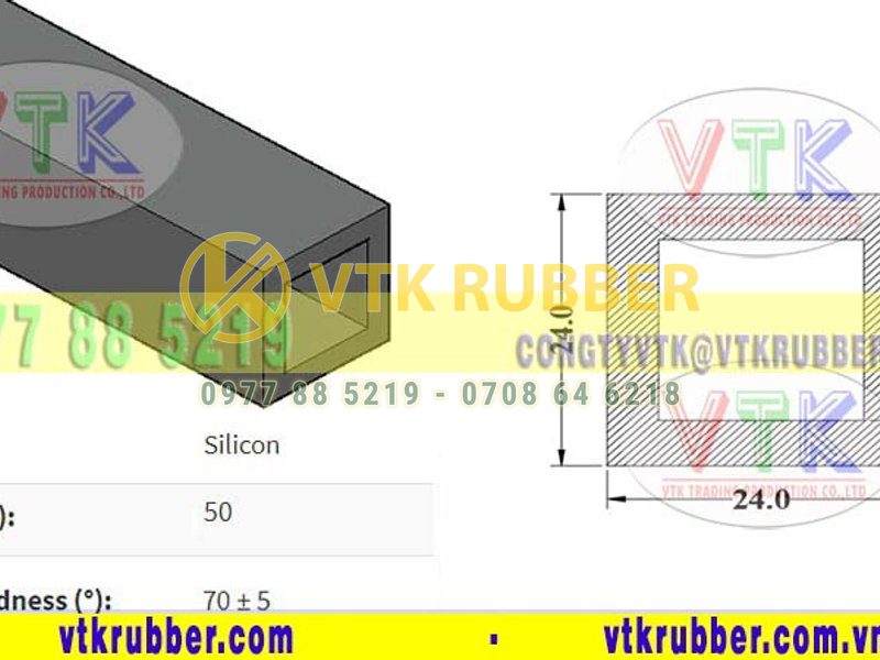 Sản xuất gioăng silicon chịu nhiệt tiết diện vuông ở Đà Nẵng