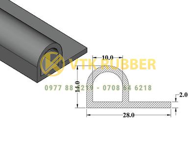 Công ty sản xuất gioăng silicon chữ P màu trắng ở Bắc Ninh