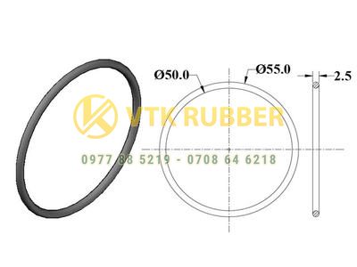 Vòng đệm oring silicon đỏ làm kín, chèn khe hở