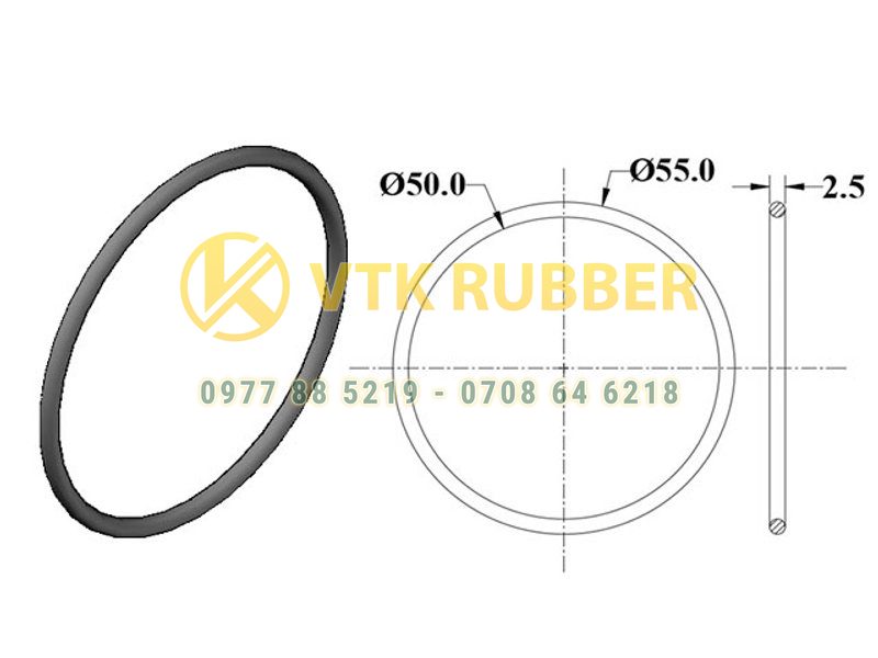 Vòng đệm oring silicon đỏ làm kín, chèn khe hở