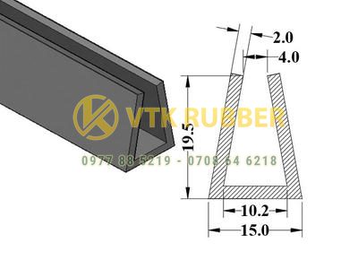 Xưởng cung cấp gioăng silicon chữ U chèn cửa kính ở Cần Thơ