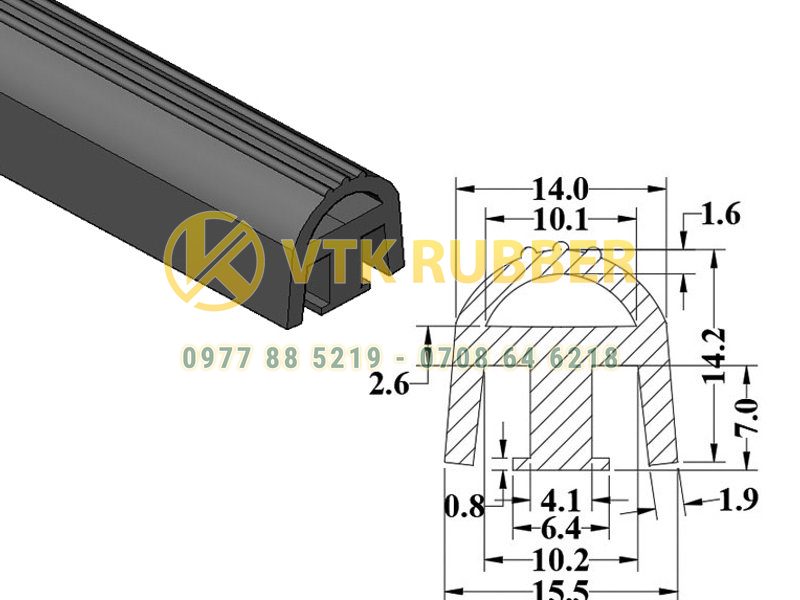Cơ sở sản xuất gioăng silicon cao su chữ D chống ồn ở Ninh Bình