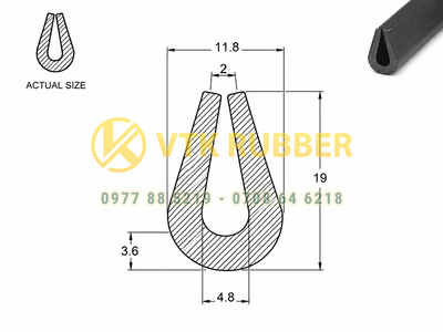 Gioăng cao su xốp, silicon chữ U chịu nhiệt, chịu dầu, chịu lực