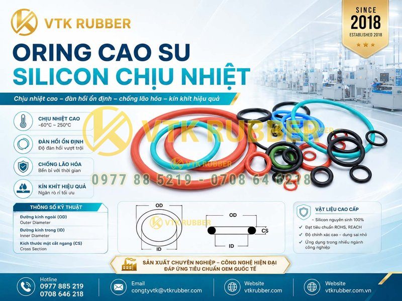 Oring silicon chịu nhiệt tại Hà Nội chính hãng giá tốt