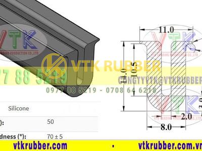 Xưởng sản xuất gioăng silicon chữ U, chữ V Bình Dương