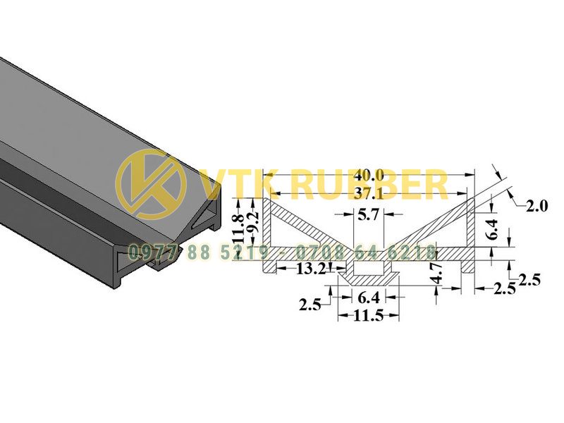 Báo giá gioăng cao su EPDM chữ K ở Bình Phước