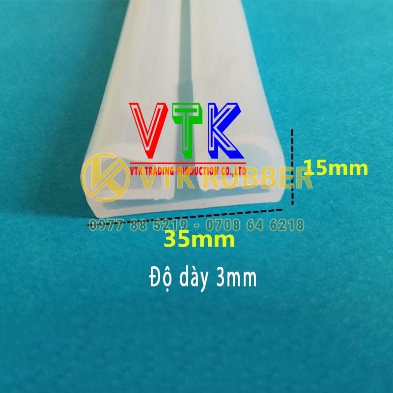 Ron silicon trắng chữ E 35x15x3