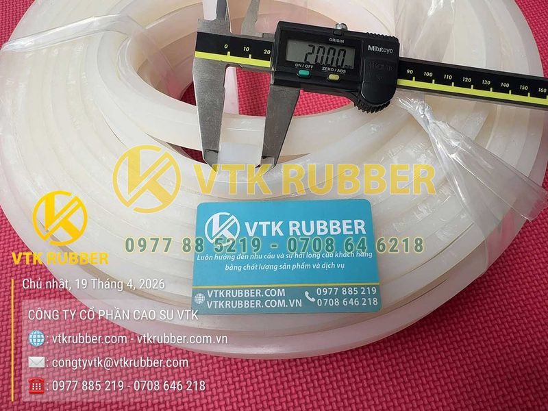 Ron silicon trắng hình chữ nhật 20x9