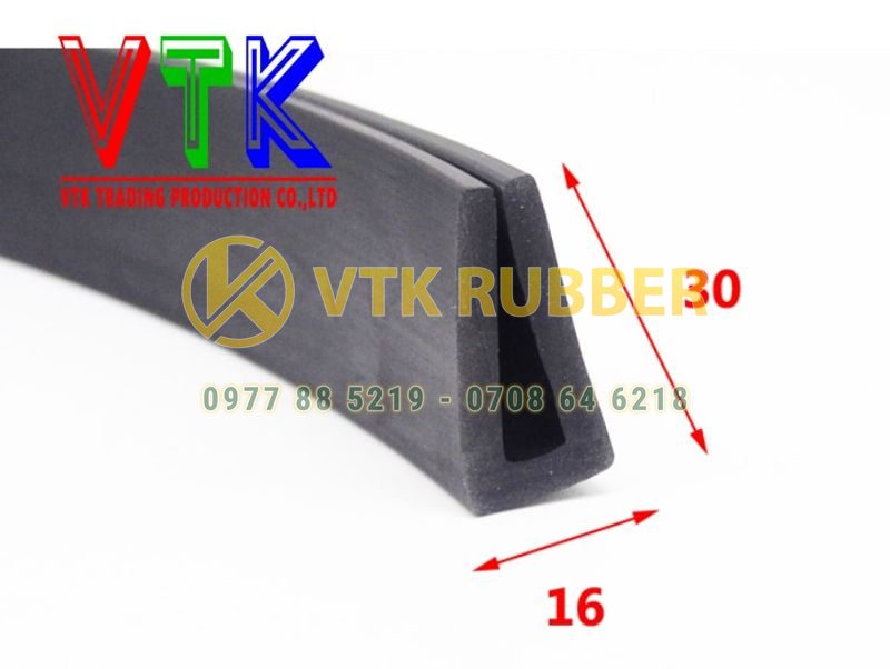 Ron cao chịu dầu, chịu lực chữ U 16x30, khe 6-11mm