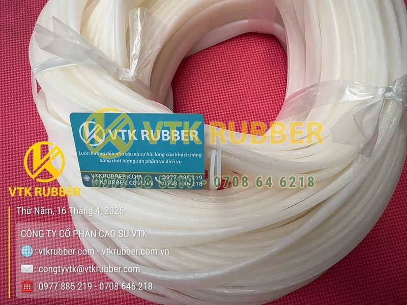 Ron silicon trắng chịu nhiệt chữ U 6x20x2, khe 2mm