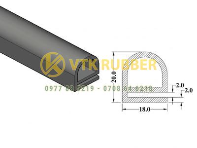 Ron cao su xốp màu đen chữ E ở tỉnh Hòa Bình