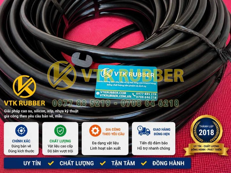Ron cao su EPDM chữ U 29x19x10