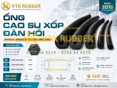 Ống cao su xốp EPDM tại Lai Châu chống nước bền tốt