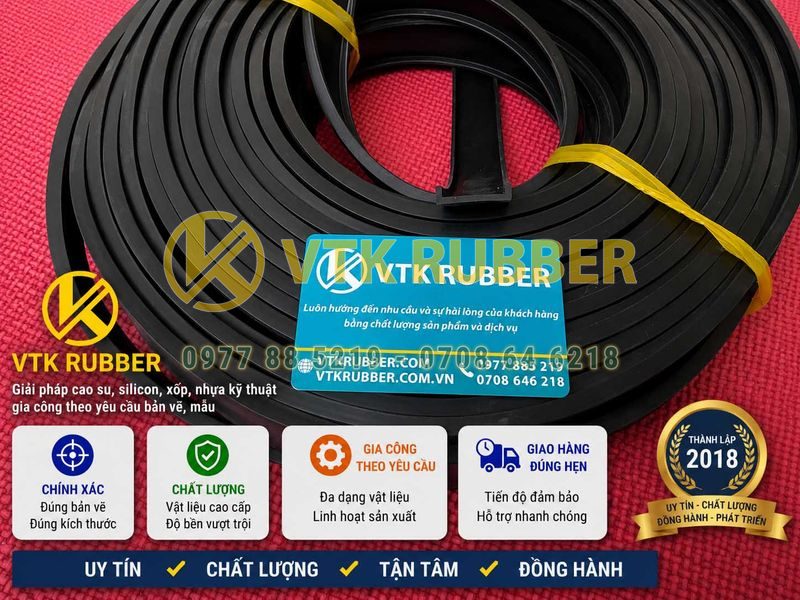 Ron cao su EPDM chữ U 24x6x2