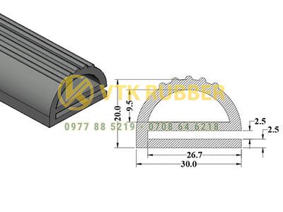 Xưởng cung cấp gioăng silicon chịu nhiệt chữ E Đà Nẵng