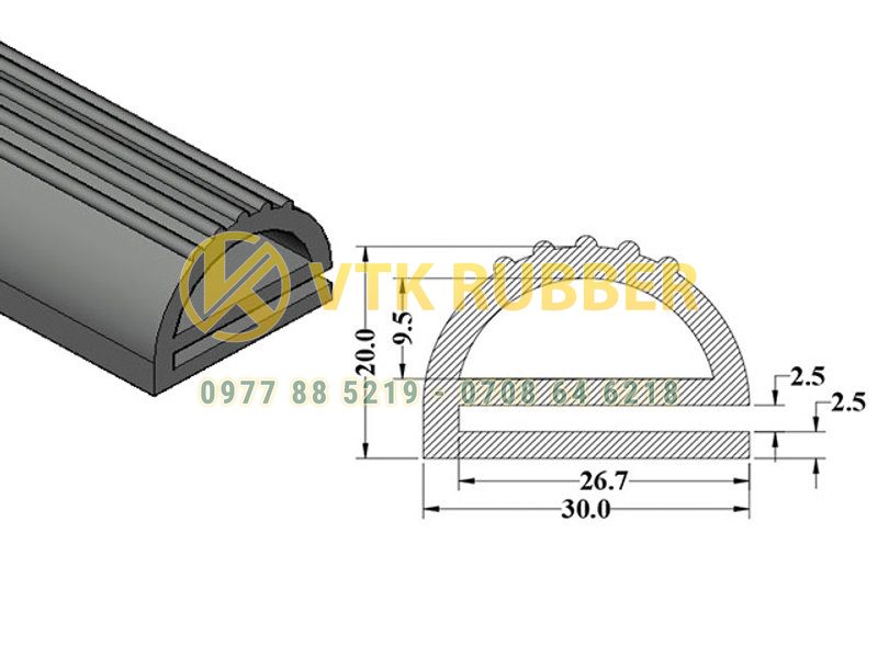 Xưởng cung cấp gioăng silicon chịu nhiệt chữ E Đà Nẵng