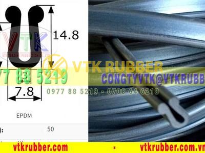 Ron cao su đùn chữ U khe 3mm