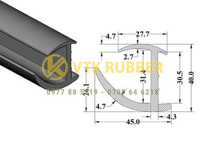 Mua gioăng silicon cao su chịu nhiệt chữ I ở TP. Cần Thơ