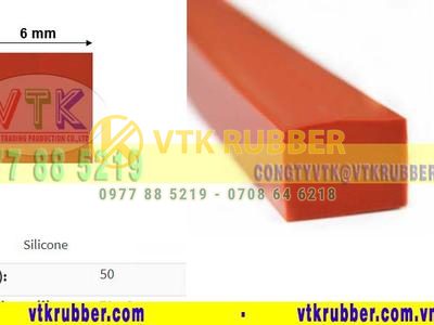 Ron silicone đùn chữ nhật màu đỏ