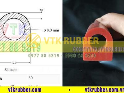 Ron silicone đùn chữ D 12x14mm