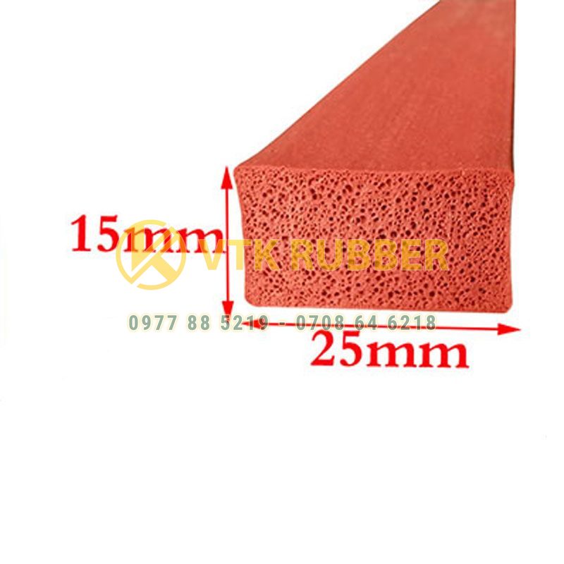 Ron silicon xốp chữ nhật 15x25