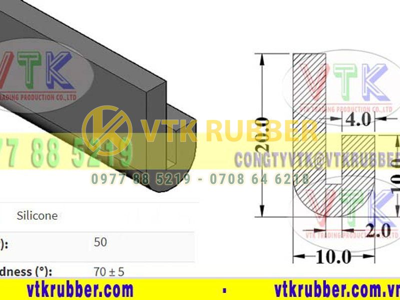 Xưởng sản xuất gioăng silicon chữ U chèn cửa kính Bình Phước