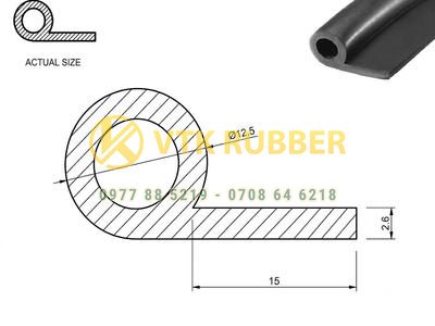 Gioăng cao su xốp, silicon chữ P chịu nhiệt, chịu dầu, chịu lực