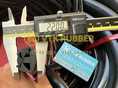 Ron cao su EPDM chữ H 30x22, khe 6-8mm – Chống rung, chịu nhiệt tốt