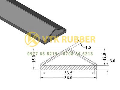 Đệm cao su tam giác rỗng chống va chạm ở Vĩnh Long