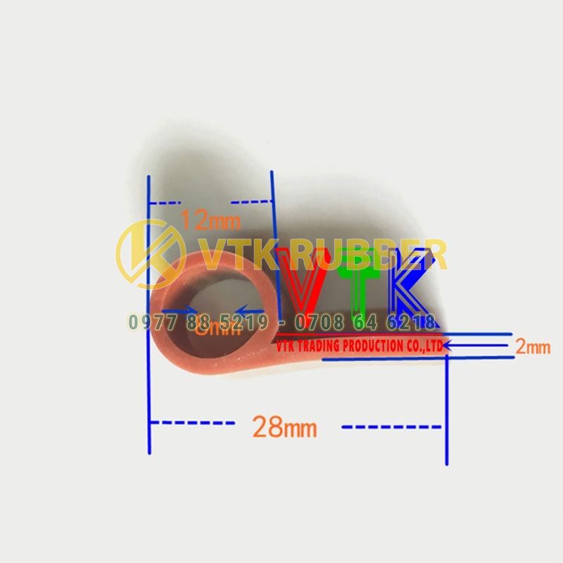 Ron silicon chữ P 28x12x2