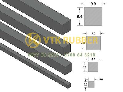 Ron cao su xốp vuông nẹp cửa tại Hải Phòng