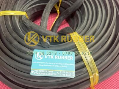Ron cao su xốp EPDM chữ D 20x12 đàn hồi cao, kín khít