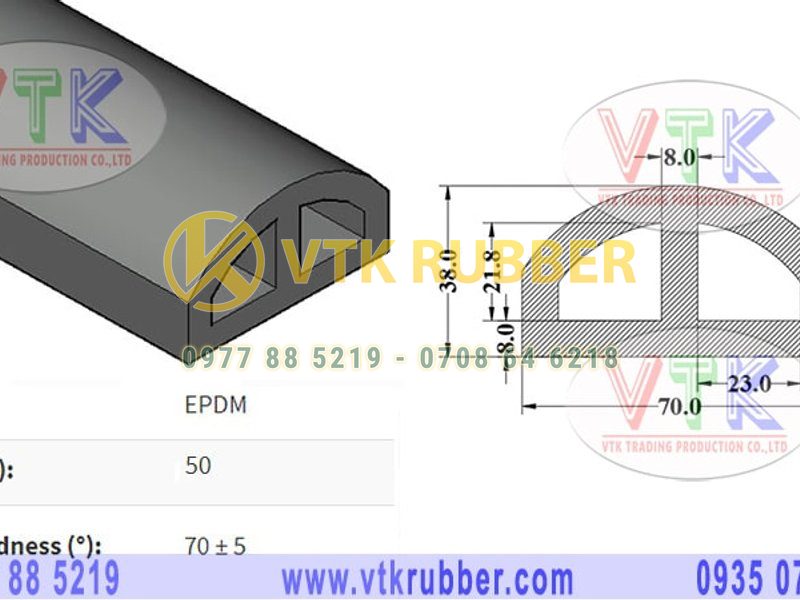Nơi bán ron ống cao su chữ D chịu lực ở Phú Yên