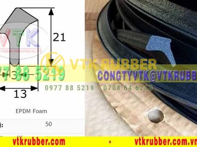 Ron cao su xốp chữ T dày 3mm
