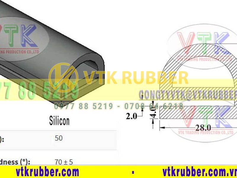 Xưởng cung cấp gioăng silicon chữ E cho tủ sấy, lò sấy Hà Tĩnh