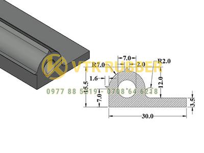 Xưởng sản xuất ron cao su chữ P màu đen ở Hà Giang