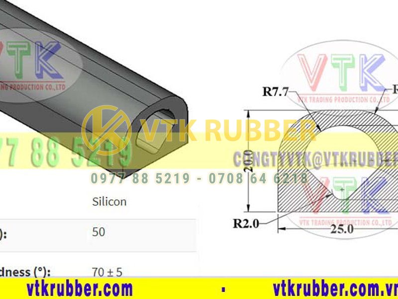 Sản xuất gioăng ống silicon chịu nhiệt chữ D ở Quảng Nam