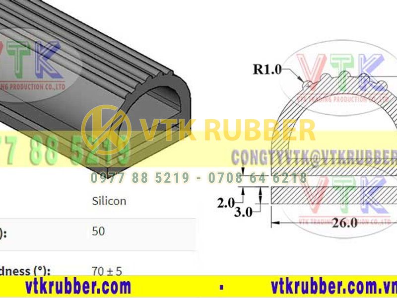 Xưởng sản xuất gioăng silicon chịu nhiệt đỏ chữ E ở Bình Định