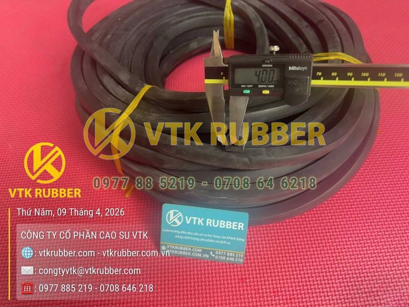 Ron cao su xốp EPDM, NBR chữ D 15x14x4