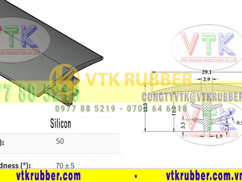 Nơi bán gioăng silicon trắng chịu nhiệt chữ T Sơn La