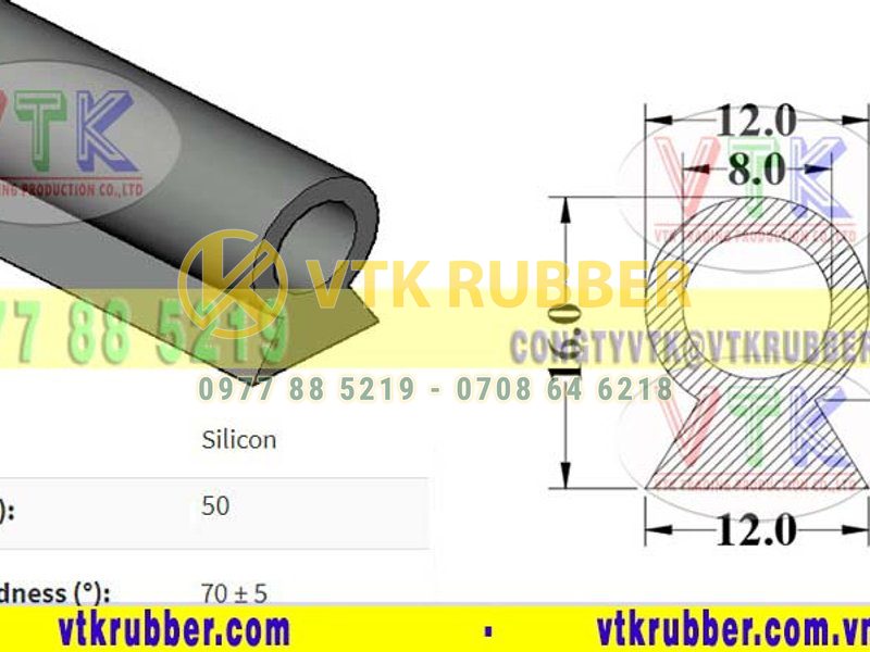 Xưởng sản xuất gioăng ống silicon chữ D Thừa Thiên - Huế