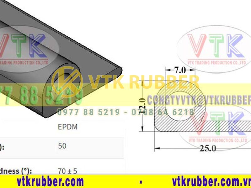 Địa chỉ cung cấp gioăng cao su xốp chữ P ở Tây Ninh
