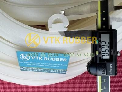 Ron silicon trắng chữ D 25.5x20.5x3 kín khít, bền nhiệt cao