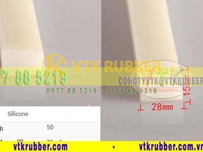 Ron silicone hình chữ nhật 15mm x 28mm