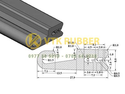 Gioăng cao su chịu dầu chữ A ở Cà Mau